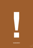 plakat: exclamation - cognac-Tegn-A1two3