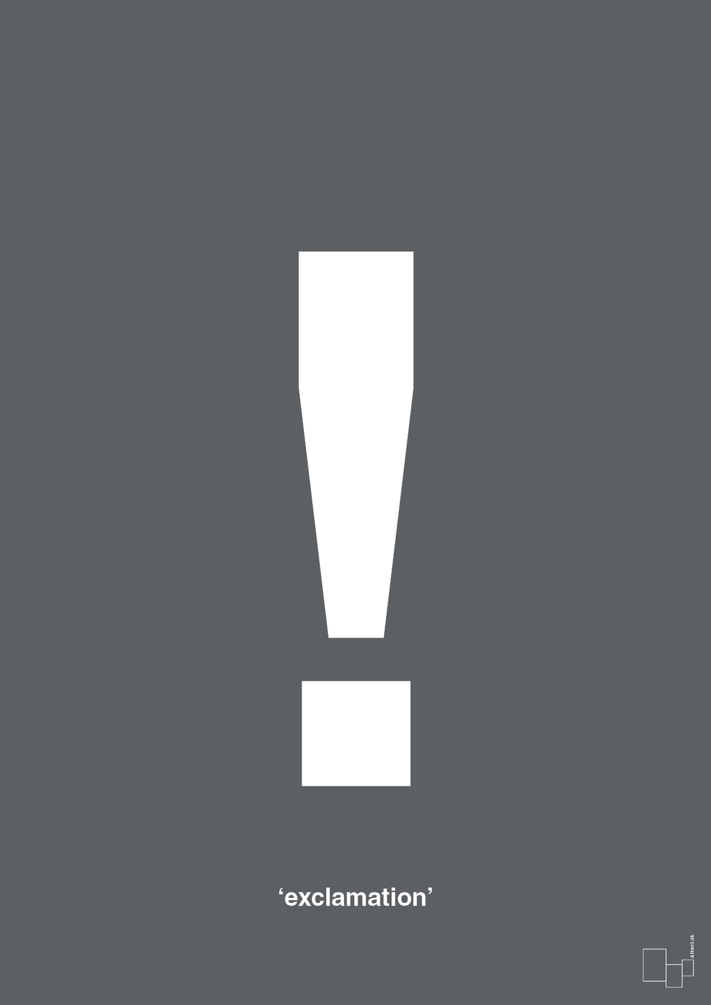 plakat: exclamation - graphic charcoal-Tegn-A1two3