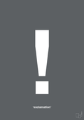 plakat: exclamation - graphic charcoal-Tegn-A1two3