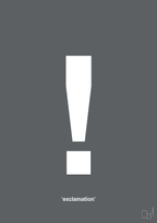plakat: exclamation - graphic charcoal-Tegn-A1two3