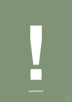 plakat: exclamation - jade-Tegn-A1two3