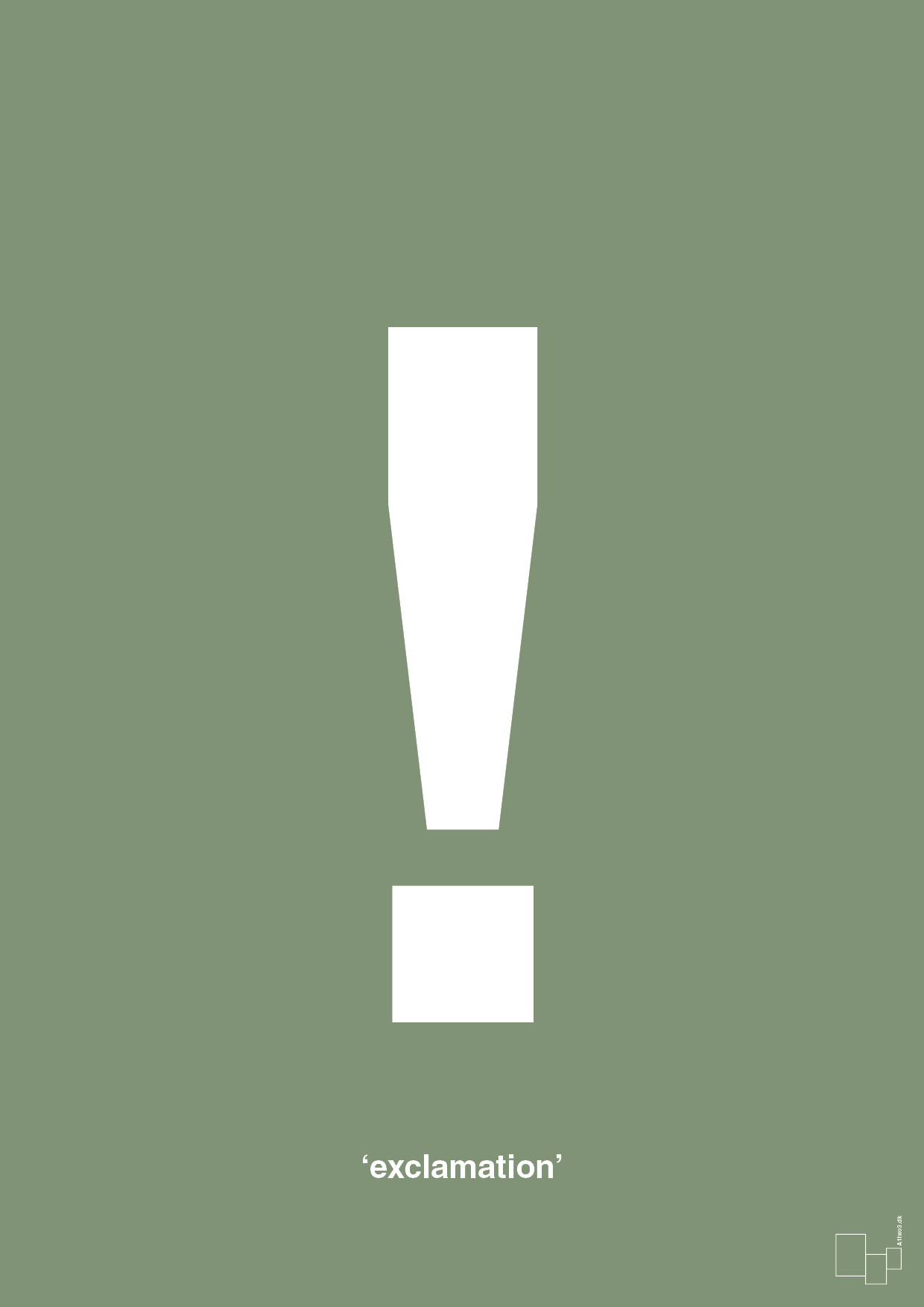 plakat: exclamation - jade-Tegn-A1two3