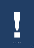 plakat: exclamation - lapis blue-Tegn-A1two3