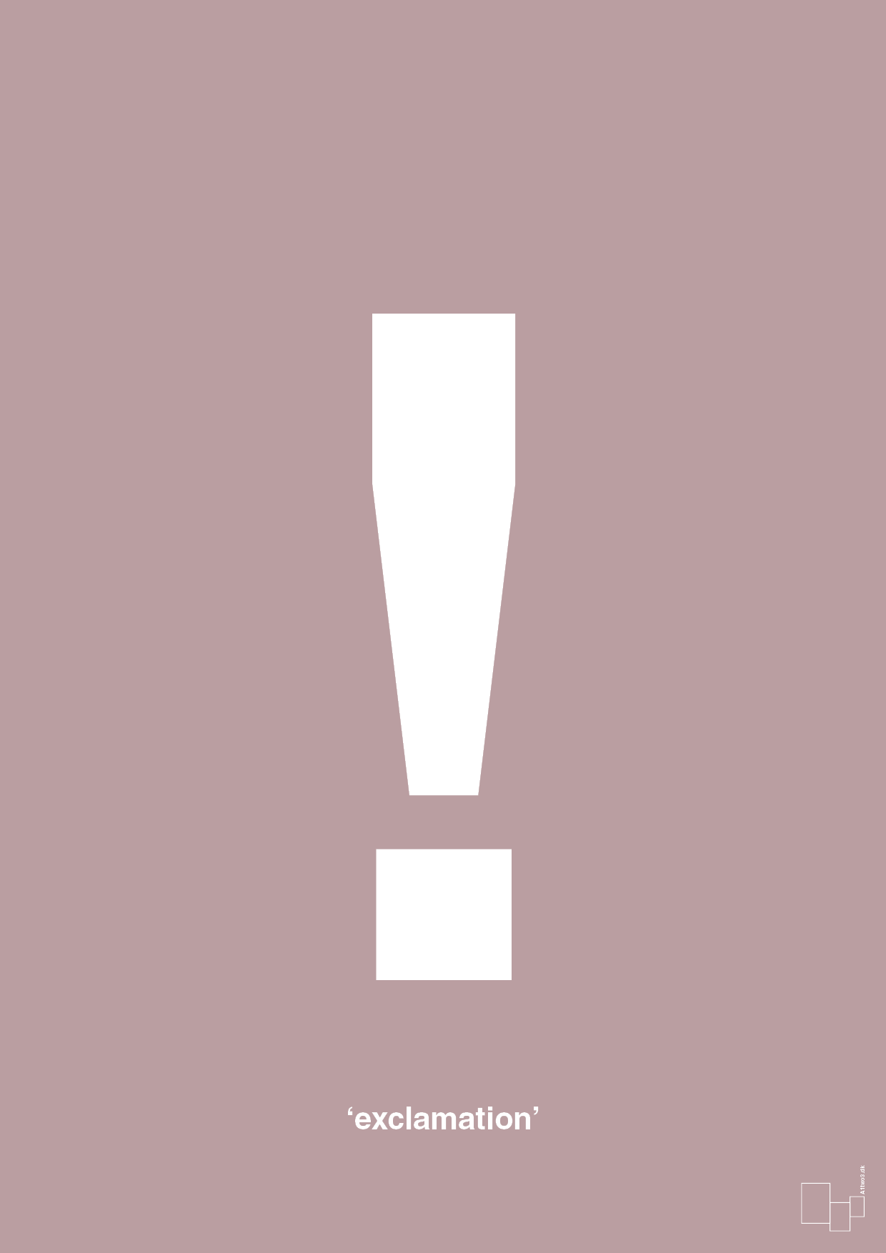 plakat: exclamation - light rose-Tegn-A1two3