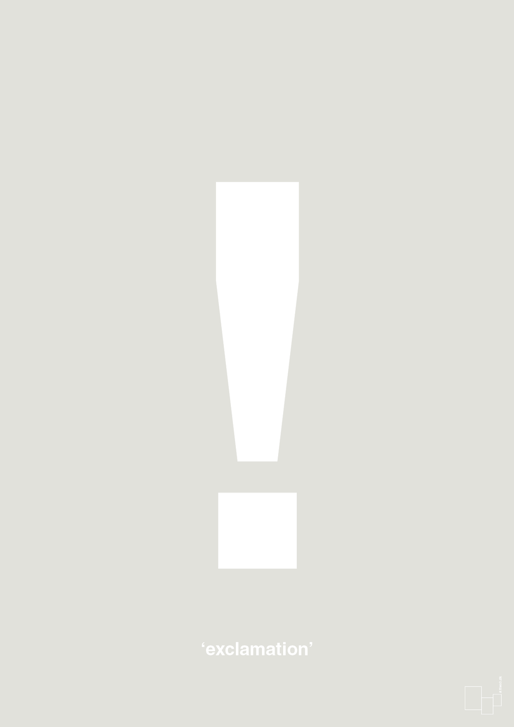 plakat: exclamation - painters white-Tegn-A1two3