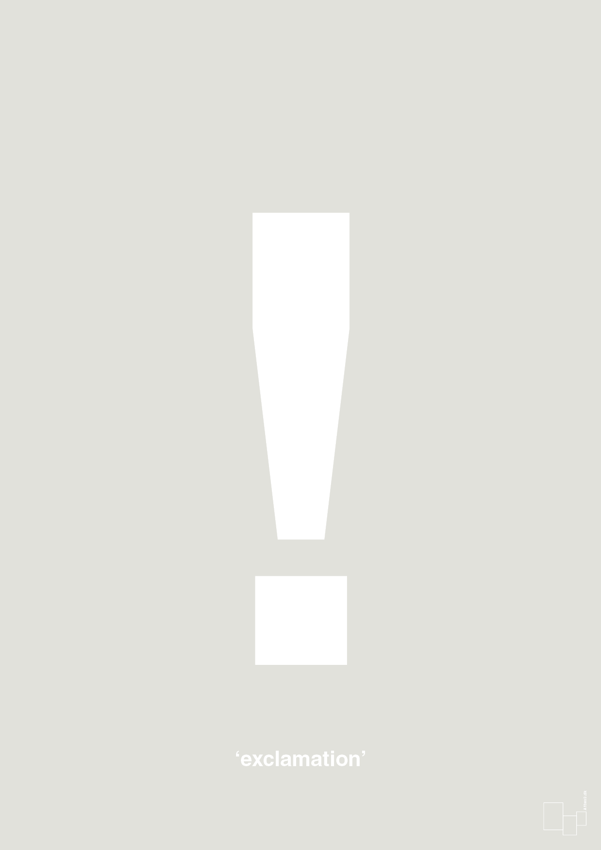 plakat: exclamation - painters white-Tegn-A1two3