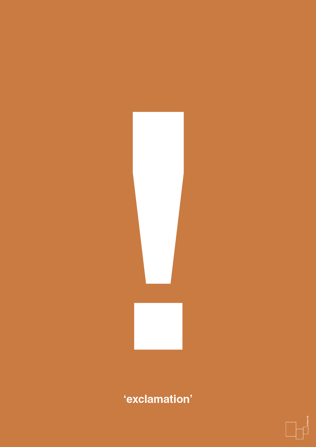 plakat: exclamation - rumba orange-Tegn-A1two3
