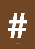 plakat: hash - dark brown-Tegn-A1two3