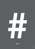 plakat: hash - graphic charcoal-Tegn-A1two3