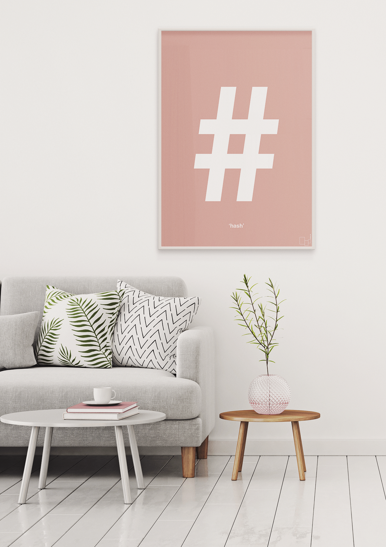 plakat: hash - graphic charcoal-Tegn-A1two3