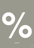 plakat: percent - battleship gray-Tegn-A1two3