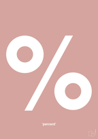 plakat: percent - bubble shell-Tegn-A1two3