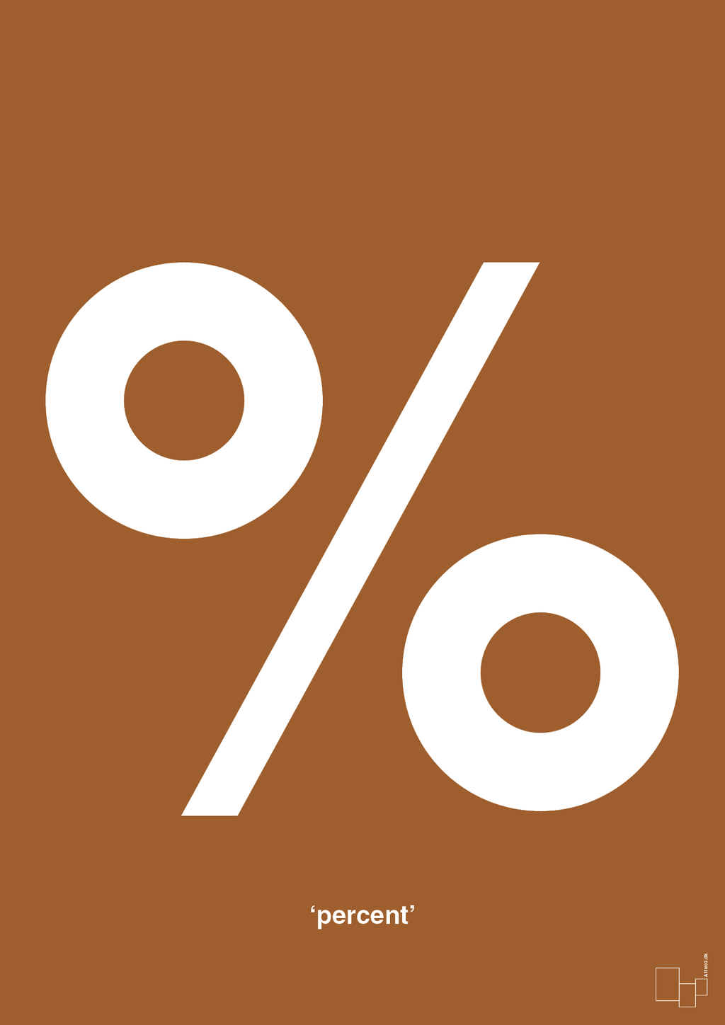 plakat: percent - cognac-Tegn-A1two3