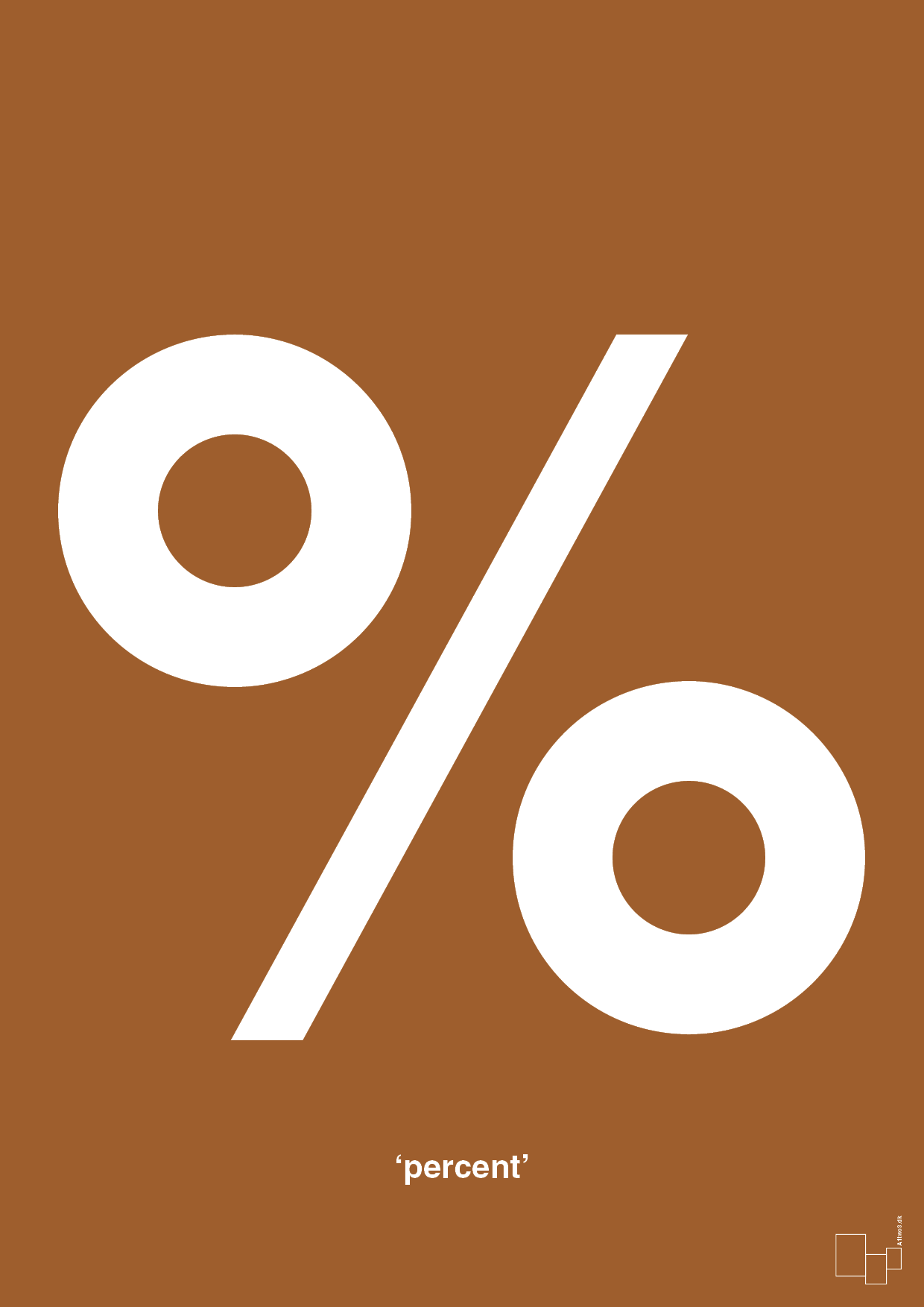 plakat: percent - cognac-Tegn-A1two3