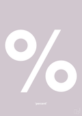 plakat: percent - dusty lilac-Tegn-A1two3