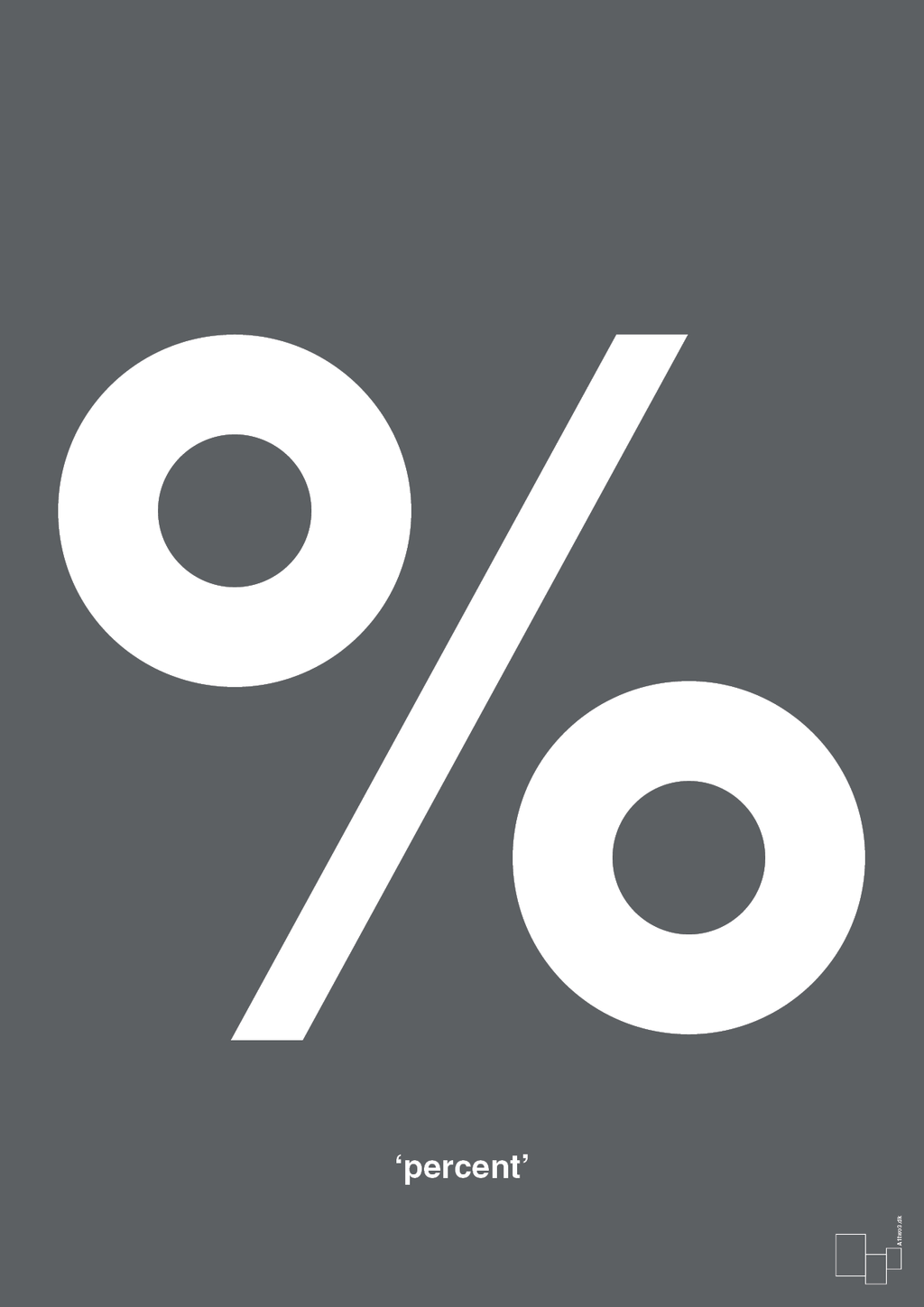plakat: percent - graphic charcoal-Tegn-A1two3