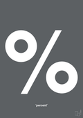 plakat: percent - graphic charcoal-Tegn-A1two3