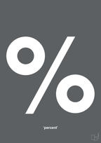 plakat: percent - graphic charcoal-Tegn-A1two3