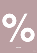 plakat: percent - light rose-Tegn-A1two3