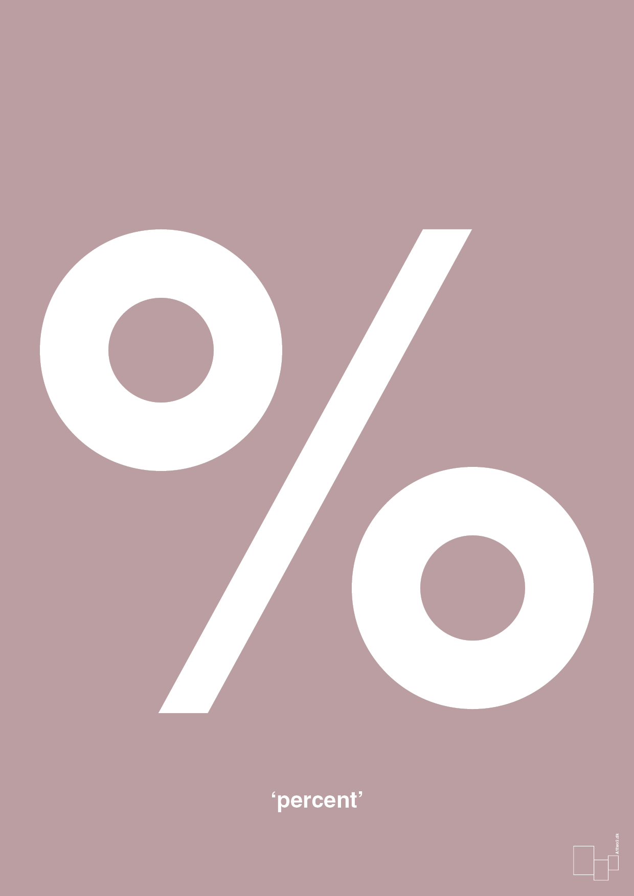 plakat: percent - light rose-Tegn-A1two3