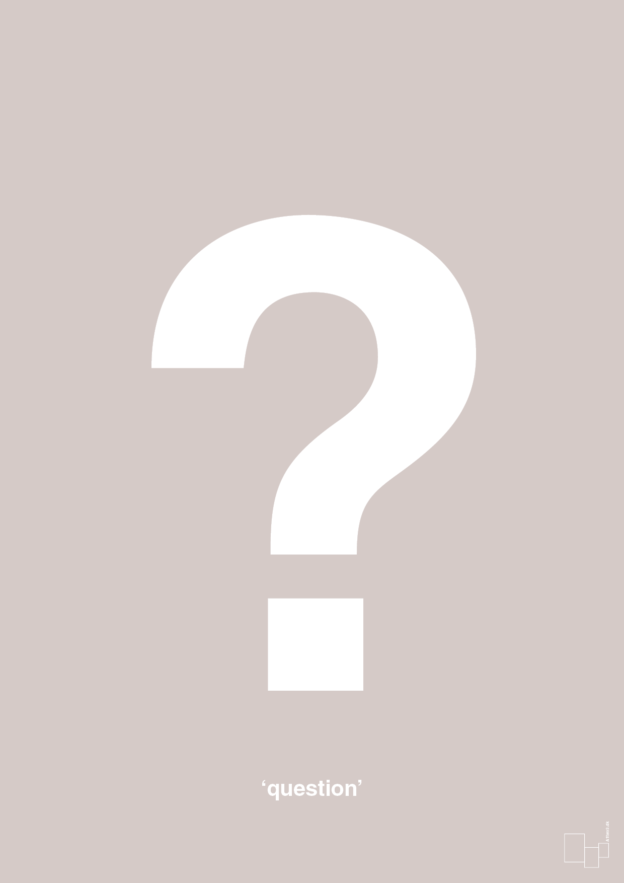 plakat: question - broken beige-Tegn-A1two3
