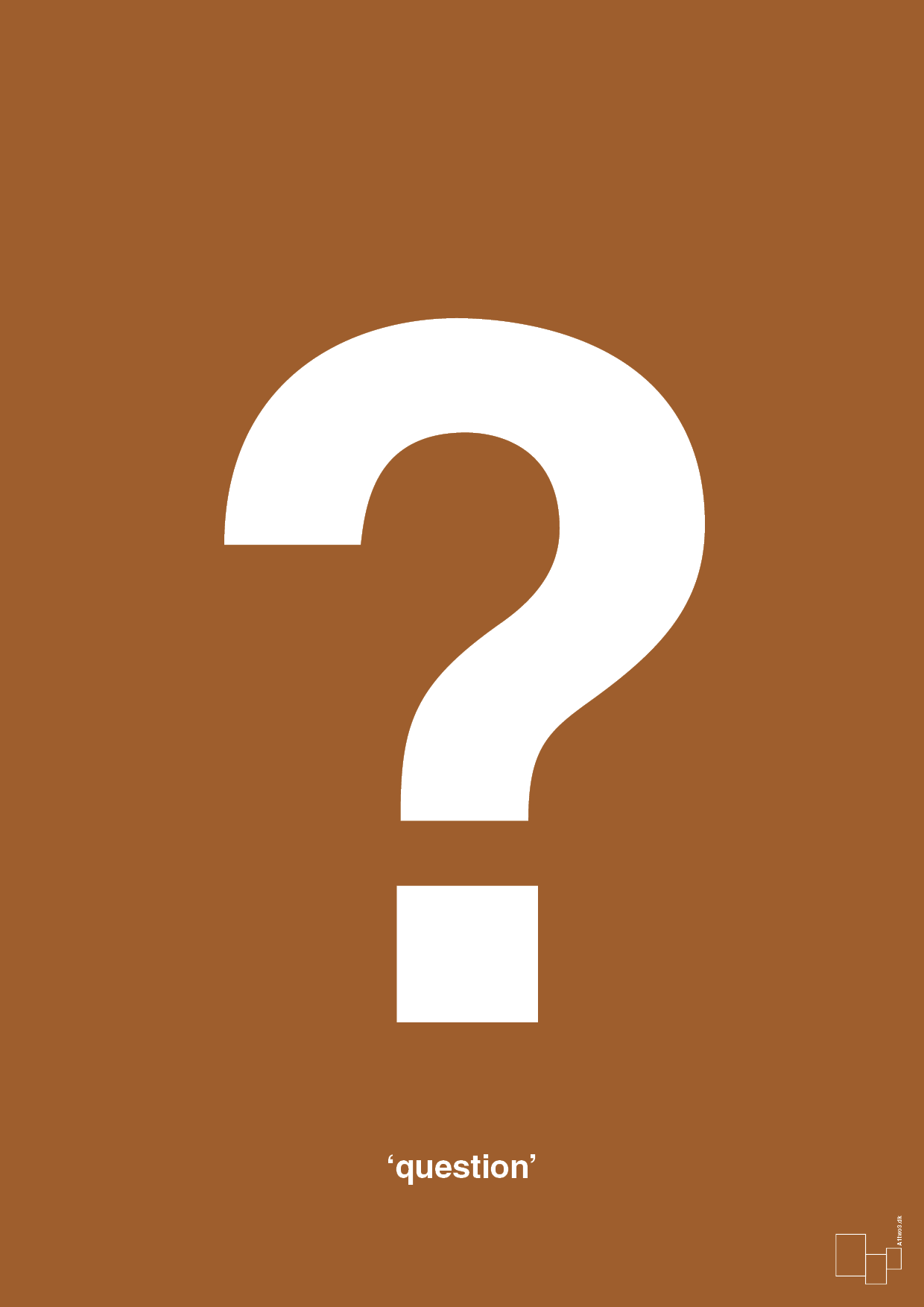 plakat: question - cognac-Tegn-A1two3