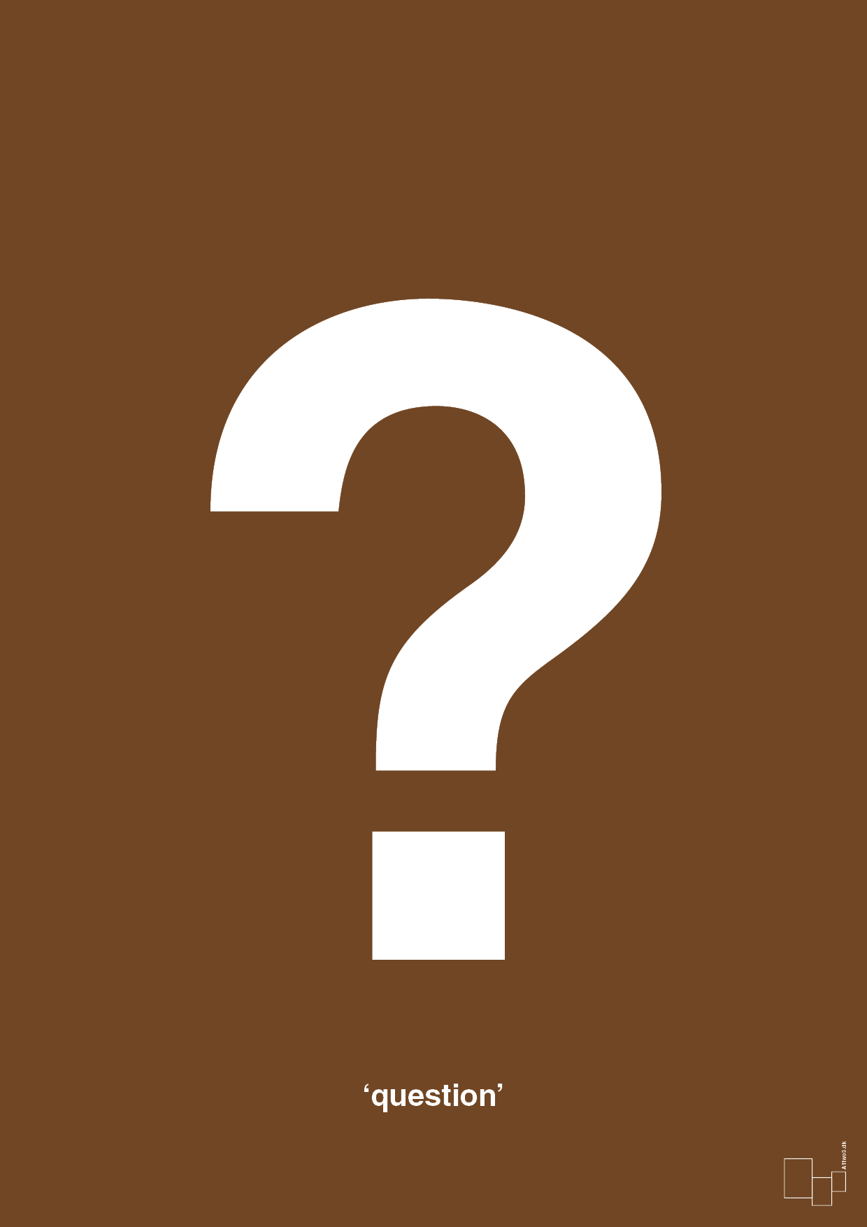 plakat: question - dark brown-Tegn-A1two3