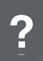 plakat: question - graphic charcoal-Tegn-A1two3