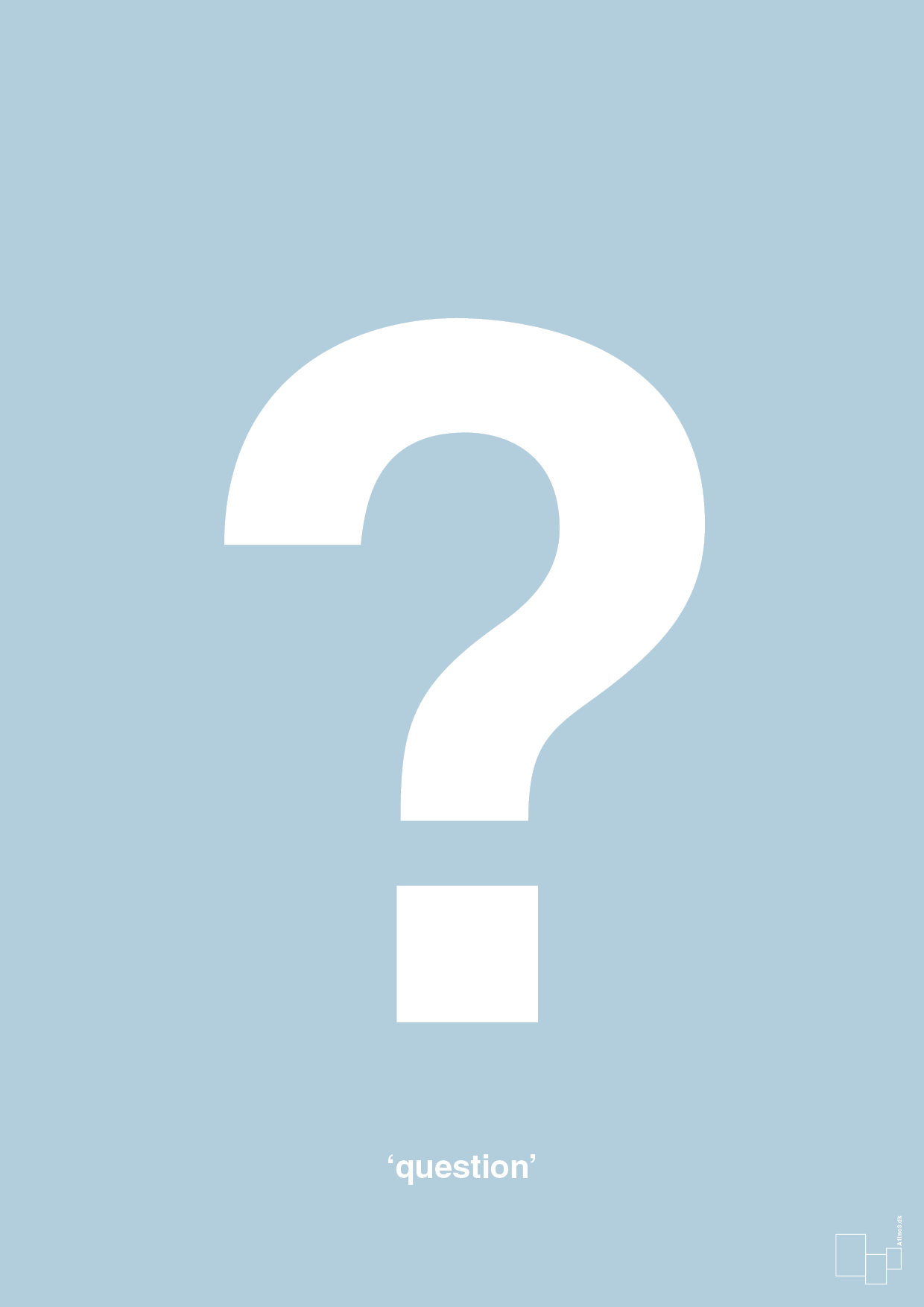 plakat: question - heavenly blue-Tegn-A1two3