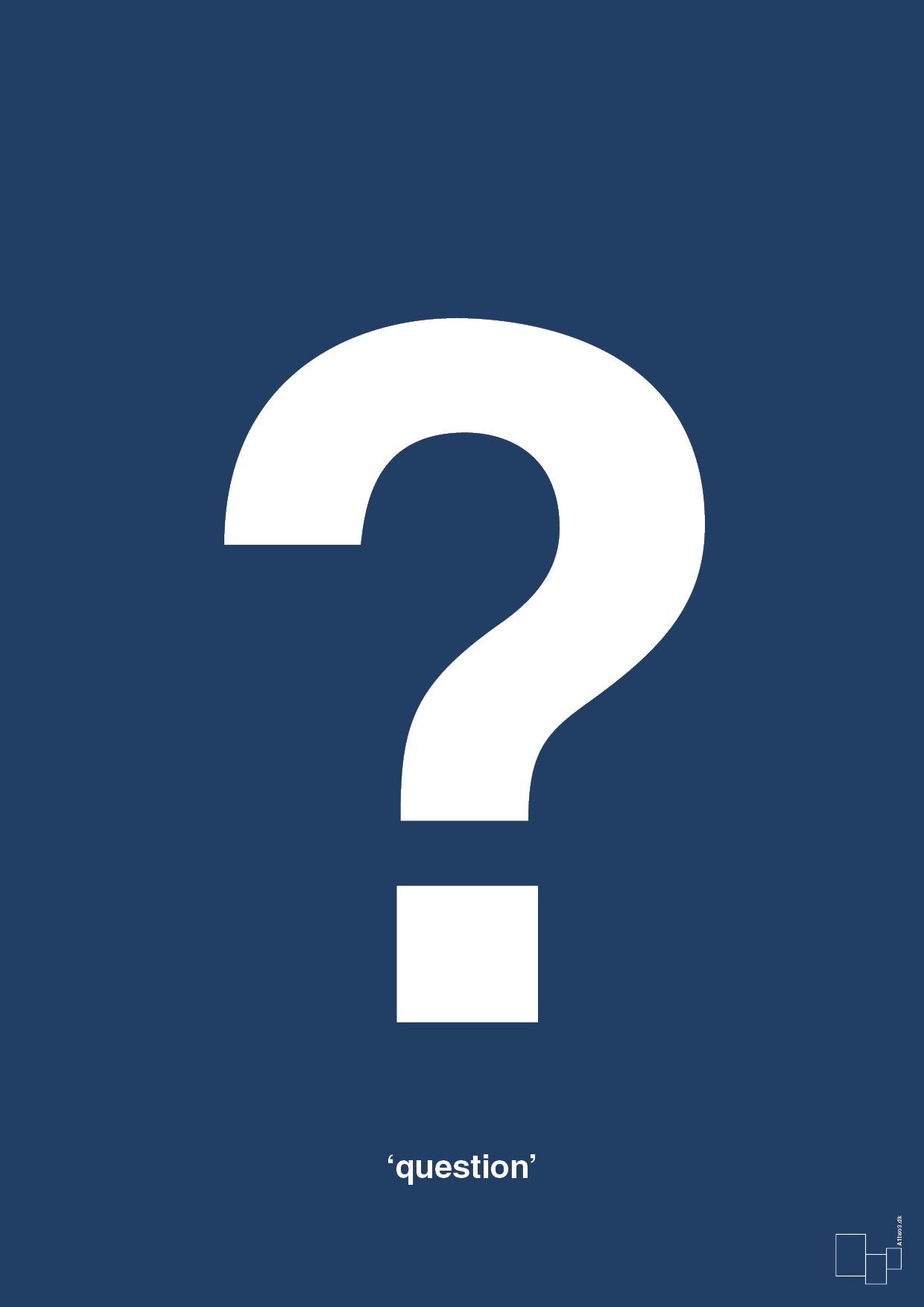 plakat: question - lapis blue-Tegn-A1two3