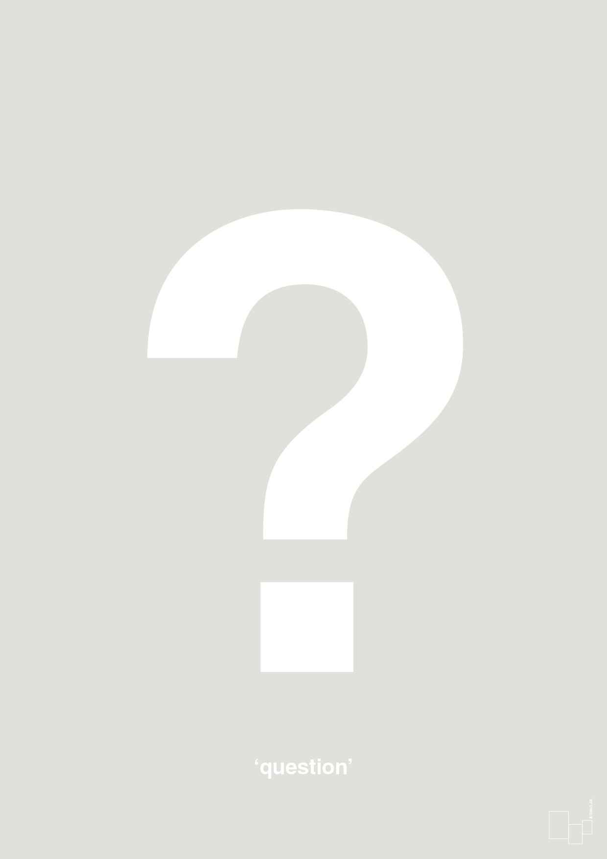 plakat: question - painters white-Tegn-A1two3