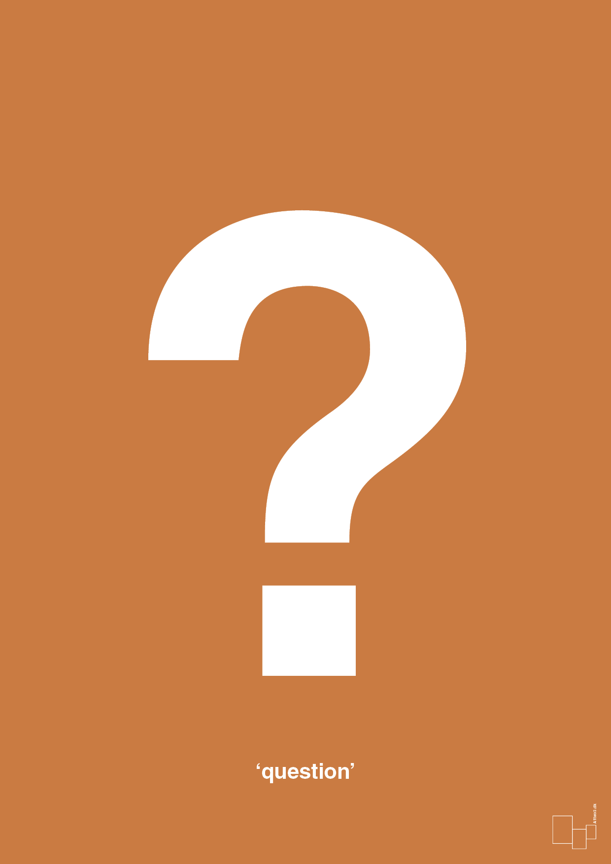 plakat: question - rumba orange-Tegn-A1two3