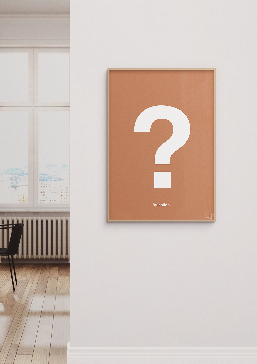 plakat: question - dusty lilac-Tegn-A1two3