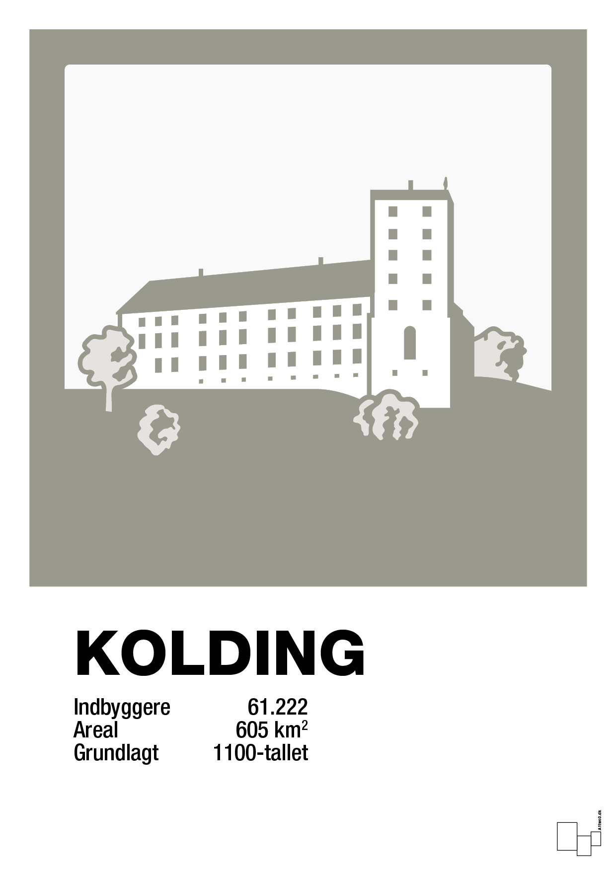 plakat: byplakat kolding - koldinghus - battleship gray-Byer-A1two3