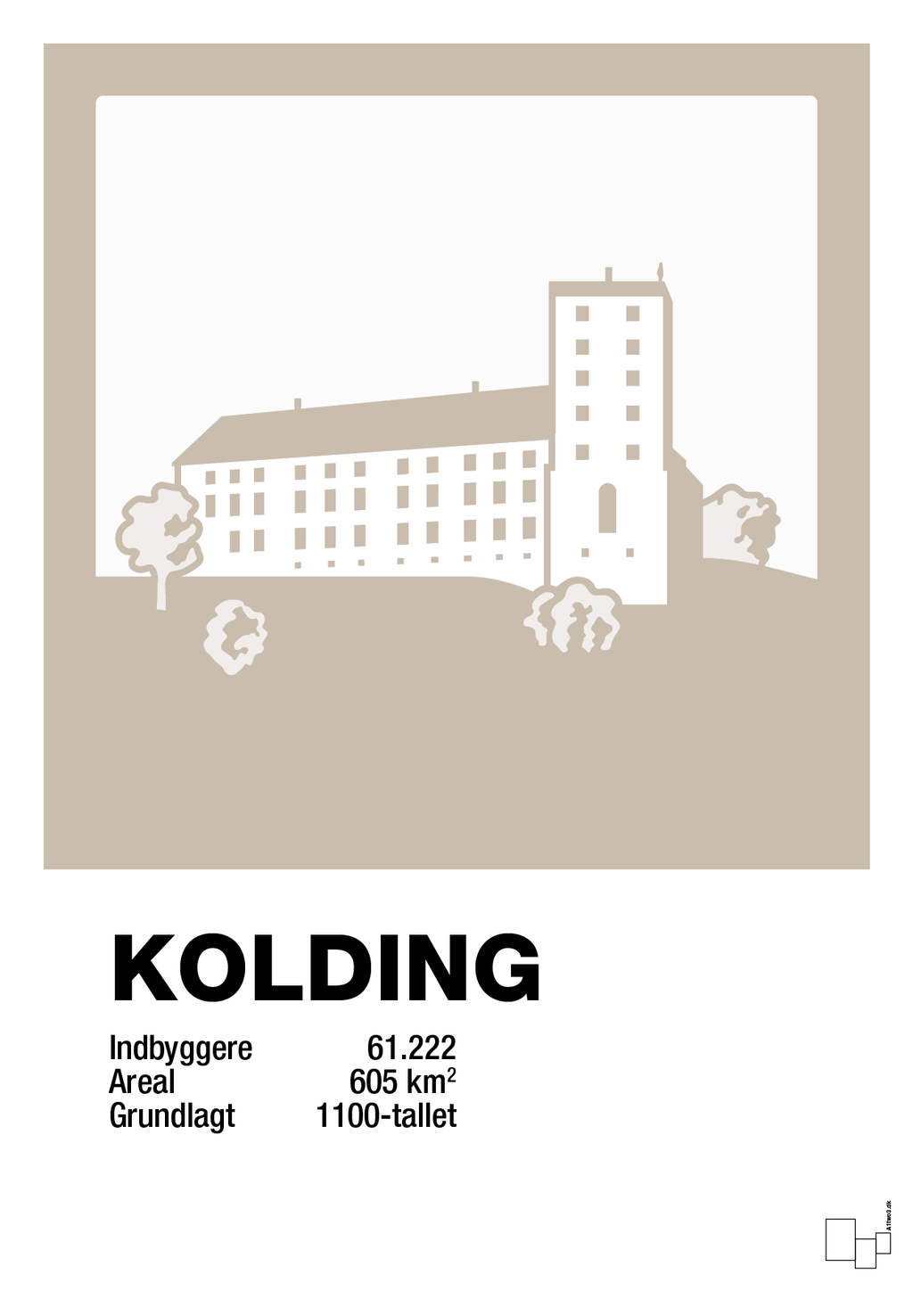 plakat: byplakat kolding - koldinghus - creamy mushroom-Byer-A1two3