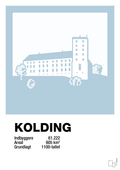 plakat: byplakat kolding - koldinghus - heavenly blue-Byer-A1two3