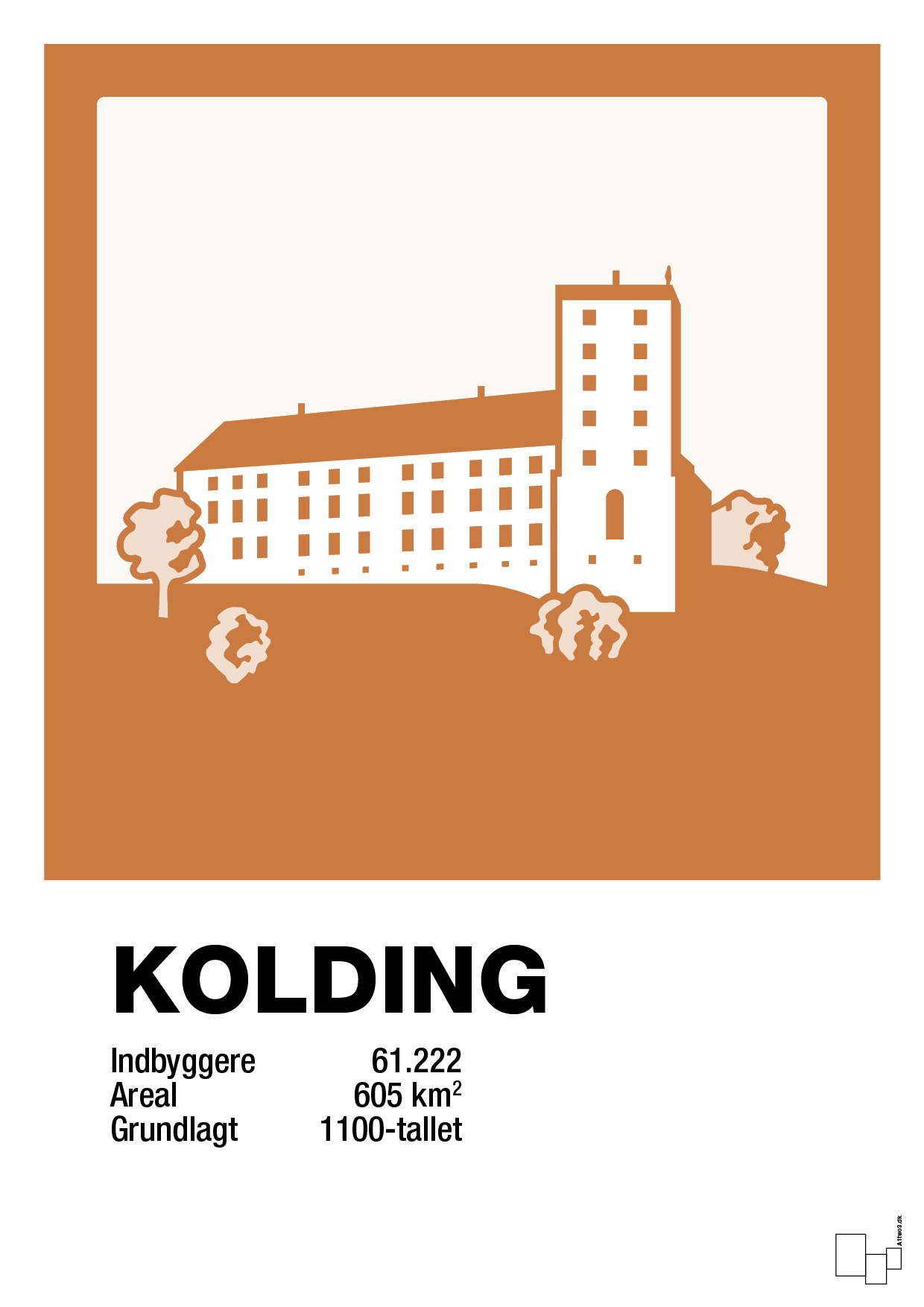 plakat: byplakat kolding - koldinghus - rumba orange-Byer-A1two3