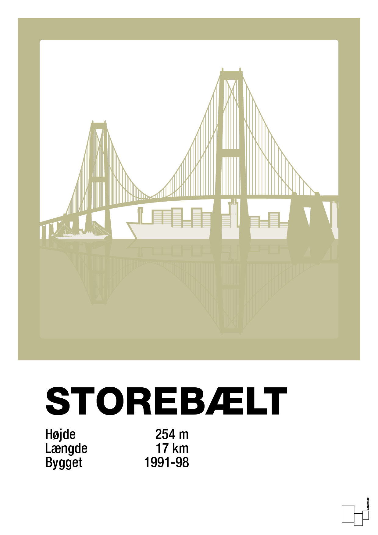 plakat: byplakat korsør & nyborg - storebælt - back to nature-Byer-A1two3