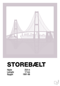 plakat: byplakat korsør & nyborg - storebælt - dusty lilac-Byer-A1two3