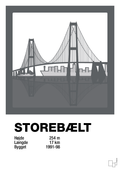 plakat: byplakat korsør & nyborg - storebælt - graphic charcoal-Byer-A1two3