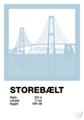 plakat: byplakat korsør & nyborg - storebælt - heavenly blue-Byer-A1two3
