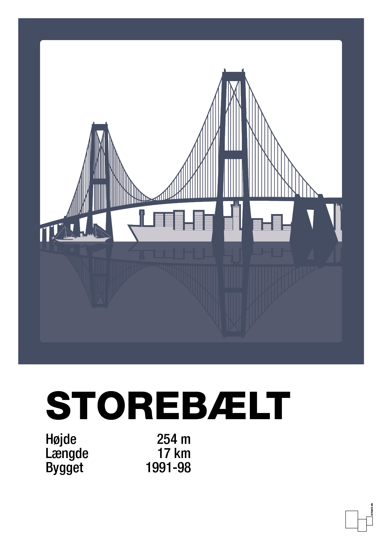 Byplakat korsør & nyborg - storebælt - petrol-Byer-A1two3