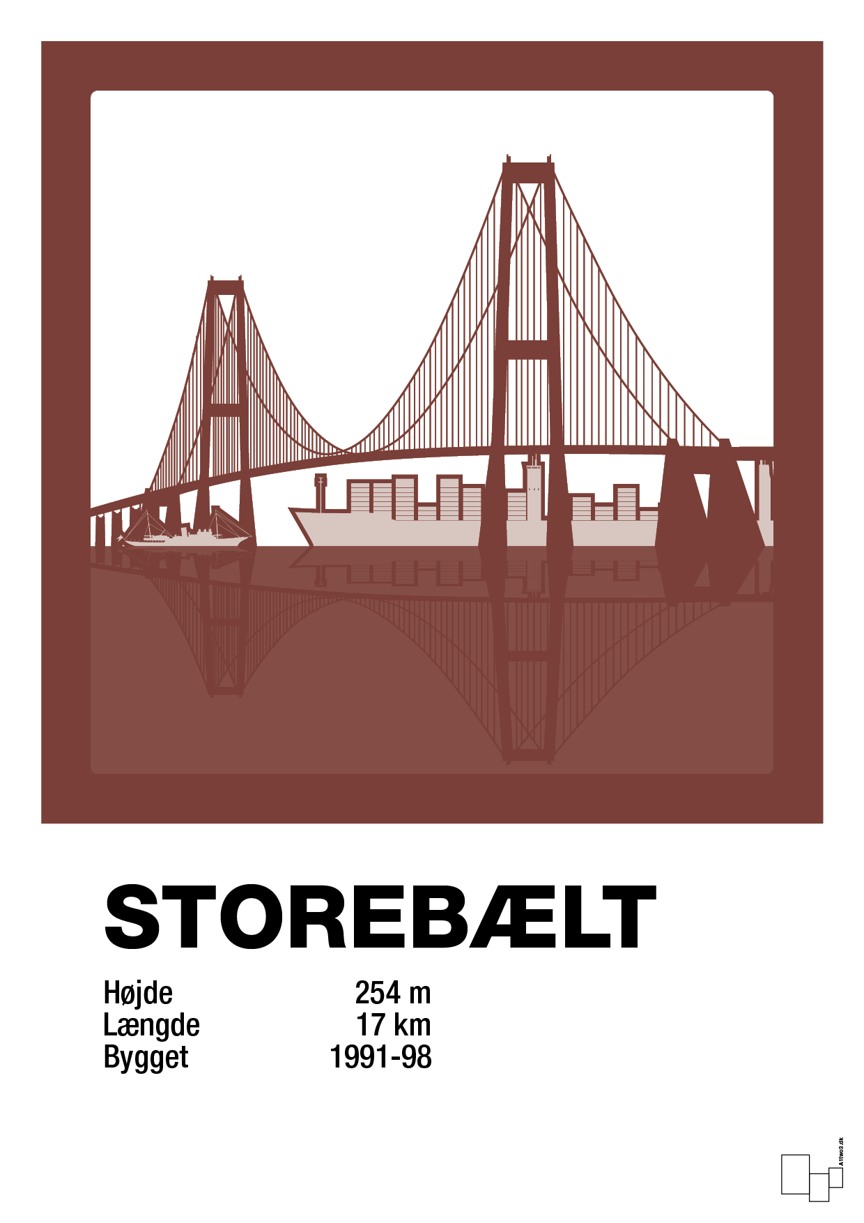 plakat: byplakat korsør & nyborg - storebælt - red pepper-Byer-A1two3