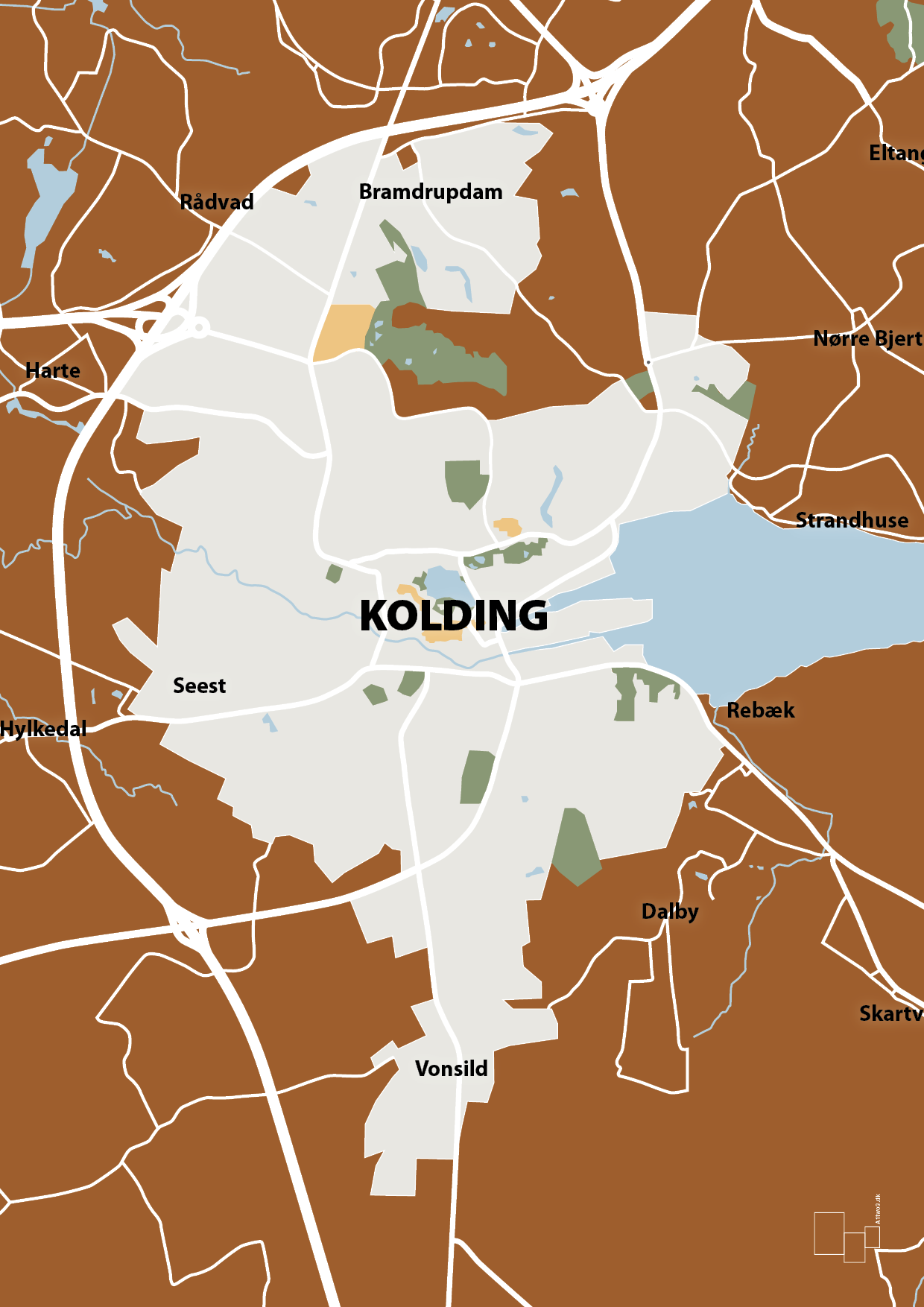 plakat: byplakat kolding - kort - cognac-Byer-A1two3