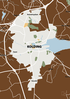 plakat: byplakat kolding - kort - dark brown-Byer-A1two3