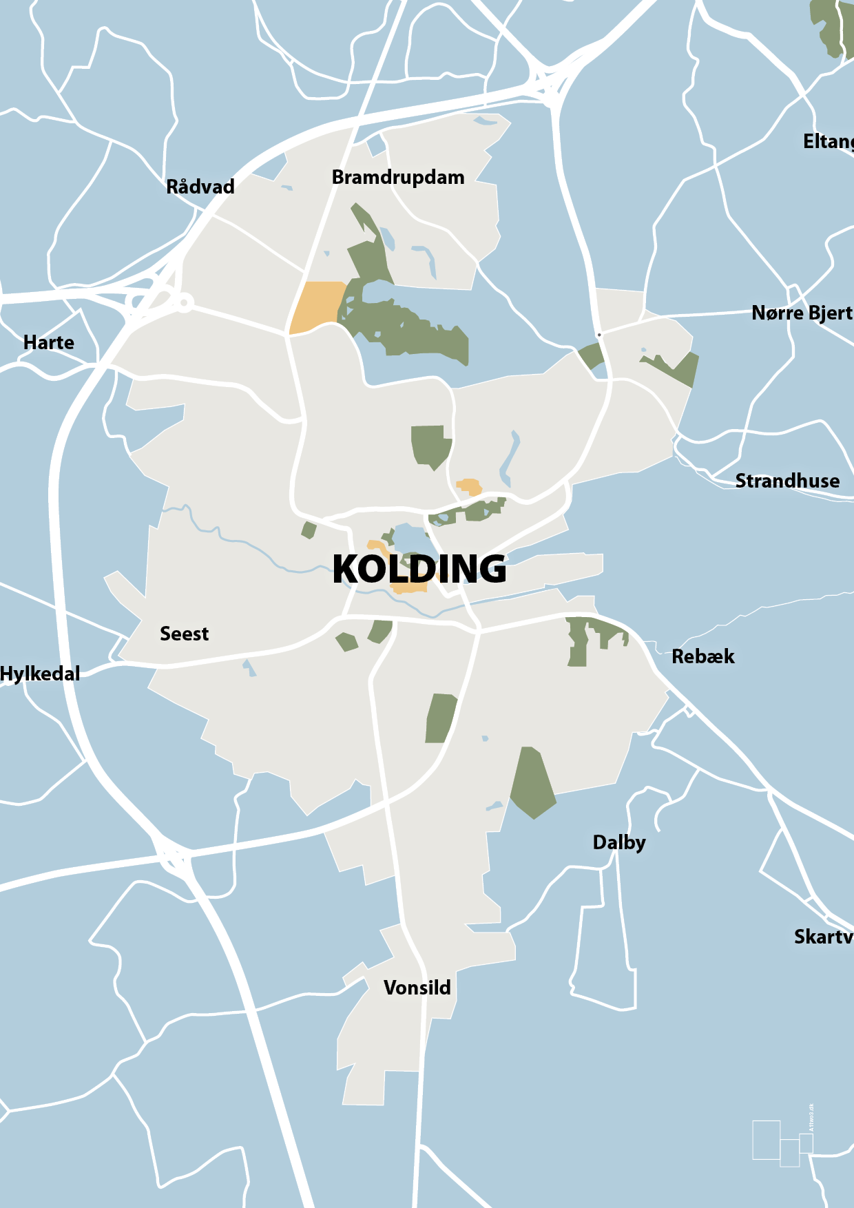 plakat: byplakat kolding - kort - heavenly blue-Byer-A1two3