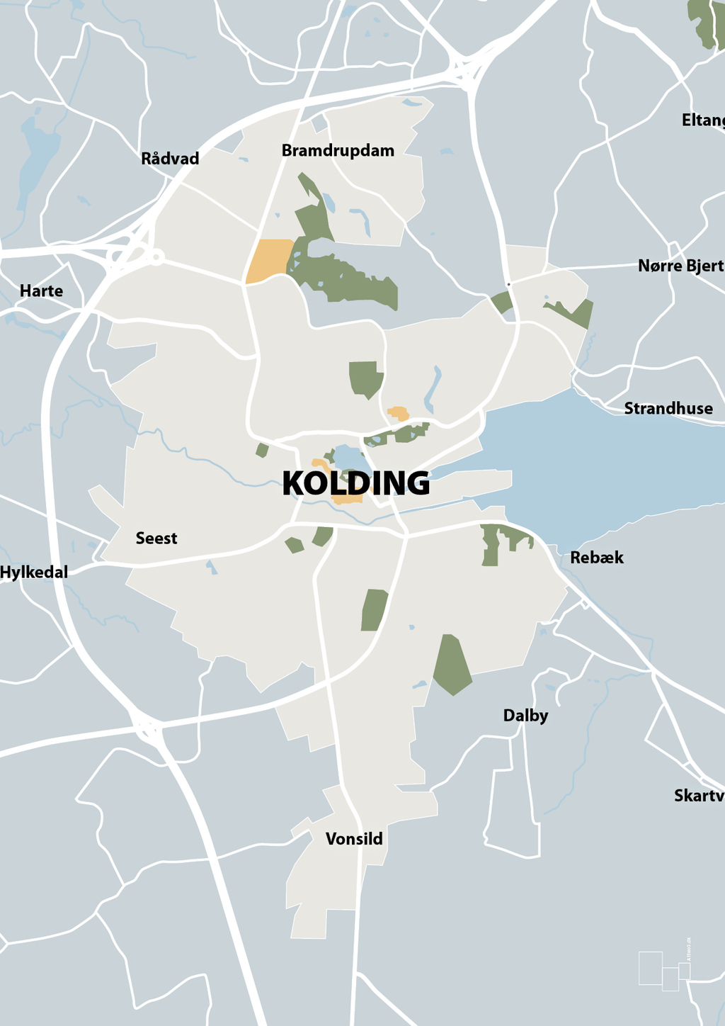 plakat: byplakat kolding - kort - light drizzle-Byer-A1two3