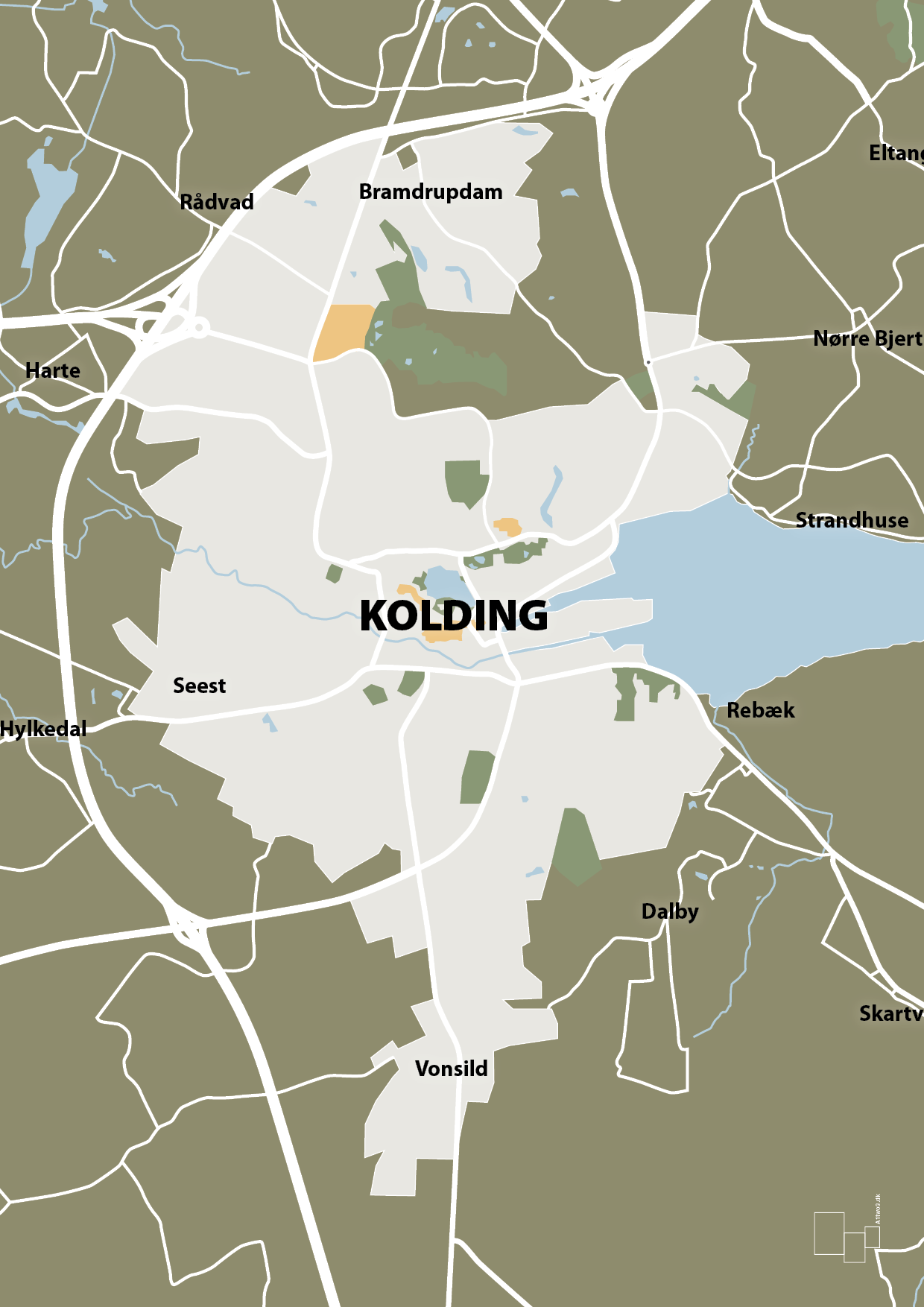 plakat: byplakat kolding - kort - misty forrest-Byer-A1two3