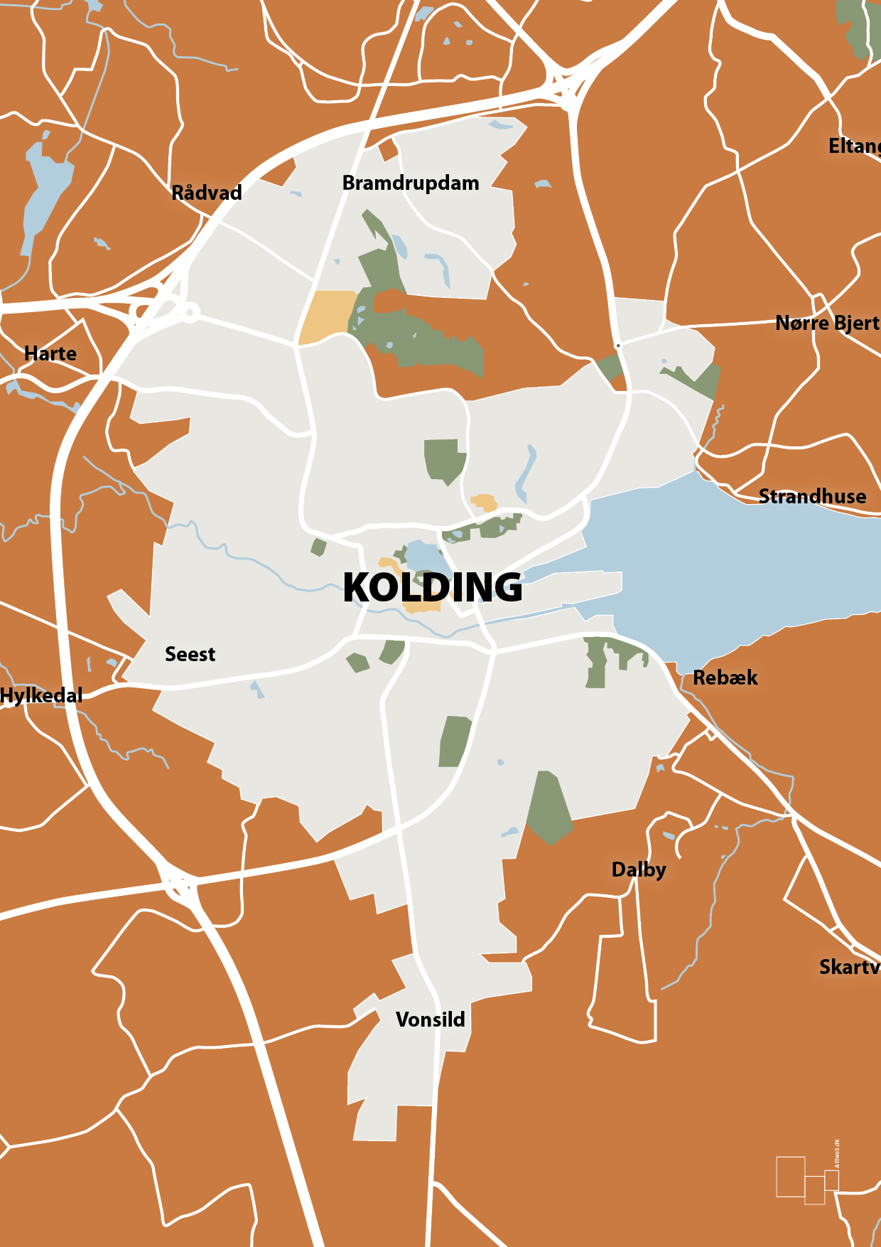 plakat: byplakat kolding - kort - rumba orange-Byer-A1two3
