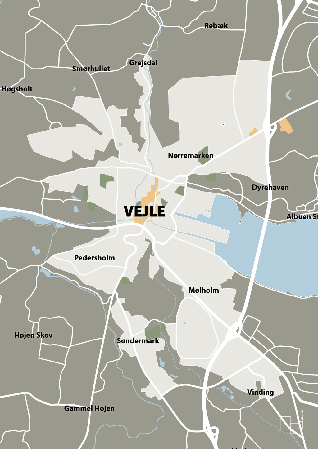 plakat: byplakat vejle - kort - battleship gray-Byer-A1two3